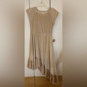 Joyfolie Mia Joy Velvet Fabric Cream Dress